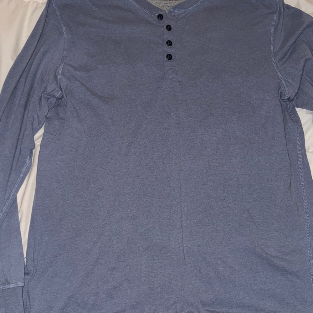 Weatherproof Blue Henley Shirt